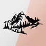 Wallity Mountain 2 Metal Wall Decor Negro